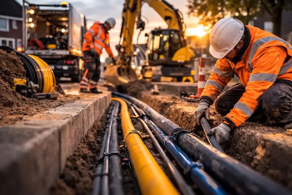 Ondergrondse infrastructuur Zuidwest NL aanleg kabels en leidingen door Dowling Infra